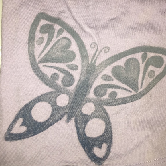 Old Navy butterfly light purple girls shirt - Picture 4 of 5